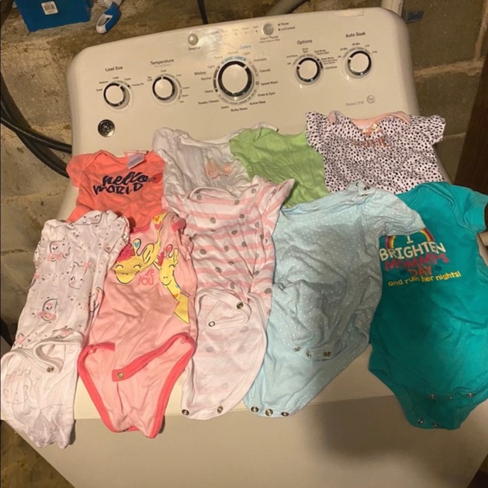 All 9 baby outfits